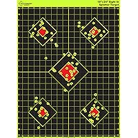 Splatterburst Targets - 18 x 24 inch - Sight in Splatter Target - Easily See Your Shots Burst Bright Fluorescent Yellow Upon Impact - Made in USA