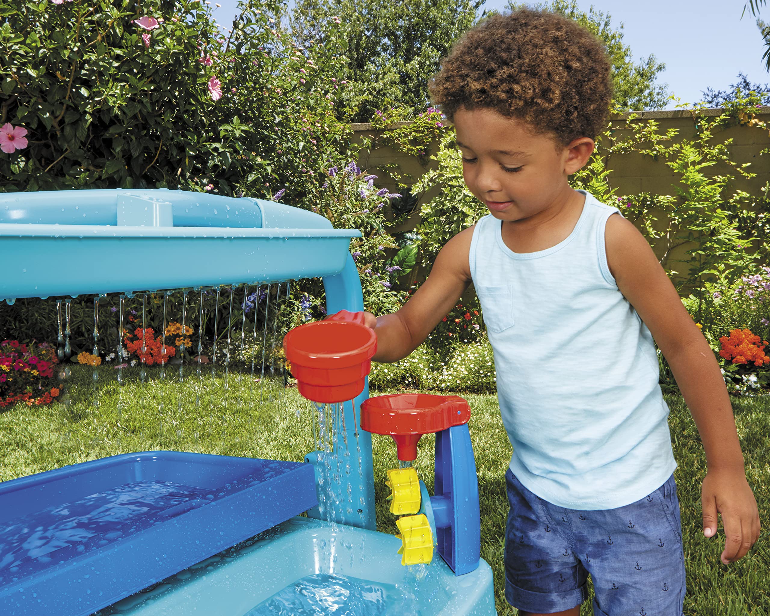 Little Tikes Easy Store Outdoor Folding Water Play Table with Accessories for Kids, Children, Boys & Girls 3+ Years, Mutlicolor, 660429C3