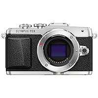 OM SYSTEM OLYMPUS E-PL7 16MP Mirrorless Digital Camera with 3-Inch LCD (Silver)