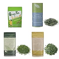 Issaku, Nozomi, Gokuzyo Aracha and Powder Green Tea with Lemon from Japanese Green Tea Co – Great healthy Option - Non-GMO - Ideal for Tea Lovers