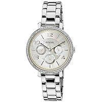 Fossil Women's ES3755 Jacqueline Crystal-Accented Stainless Steel Watch with Link Bracelet