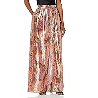 Trina Turk Women's Printed Metallic Silk Maxi Skirt