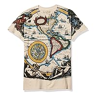 Liquid Blue Old World Map T-Shirt