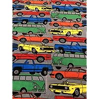 Assorted Prints on Anti-Pill Fleece Fabric by The Yard (Cars)