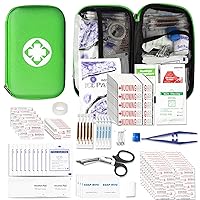 275Pcs Travel First Aid Kits for Car Emergency Preparedness Items Urgent Accident Essentials Kit Survival Gear Equipment Sports First Aid Kit for College Dorm Student, Home, Boat, Green YIDERBO