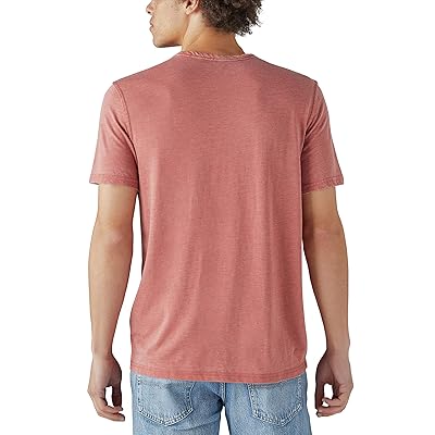 Lucky Brand Venice Burnout Notch Neck Tee in Yellow for Men