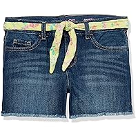 The Children's Place Girls' Belted Denim Shorts