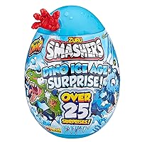Smashers Dino Ice Age Mammoth Series 3 by ZURU Surprise Egg with Over 25 Surprises! - Slime, Dinosaur Toy, Collectibles, Toys for Boys and Kids, Blue