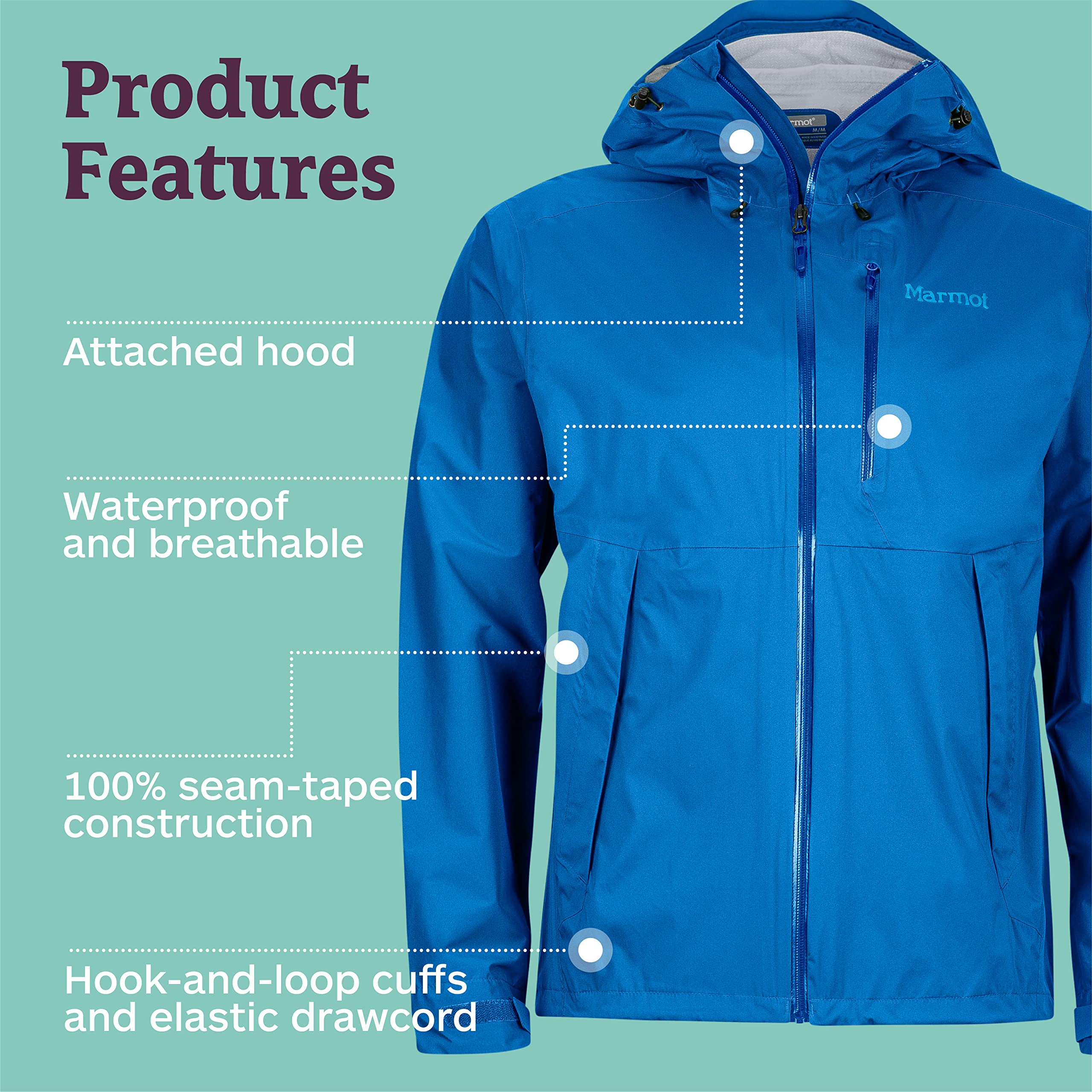 Marmot Men's Magus Lightweight Waterproof Rain Jacket