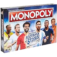 World Football Stars Monopoly Board Game, Play with Your Favourite Players Including Ronaldo, Messi, Neymar, Harry Kane and Salah, Great Family Game for Ages 8 and up, Perfect for The World Cup