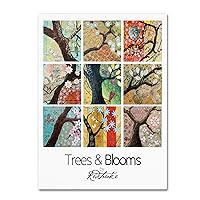 Pattern Collage Trees and Blooms by Jennifer Redstreake, 18x24-Inch Canvas Wall Art
