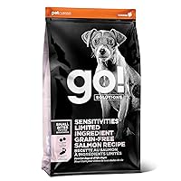 GO! SOLUTIONS Sensitivities – Small Bites Salmon Recipe – Limited Ingredient Dog Food, 22 lb – Grain Free Dog Food for All Life Stages – Dog Food to Support Sensitive Stomachs