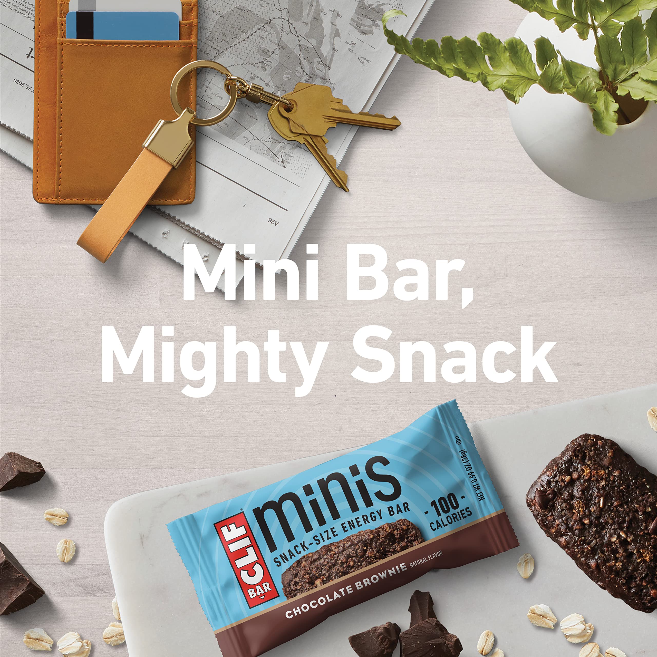 CLIF BARS - Chocolate Brownie - 10 Full Size and 10 Mini Energy Bars - Made with Organic Oats - Plant Based Food - Vegetarian - Kosher (2.4oz and 0.99oz Protein Bars, 20 Count) Amazon Exclusive