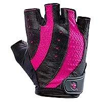 Harbinger Women's Pro Gloves with Vented Cushioned Leather Palm for Weightlifting, Training, Fitness, and Gym Workouts