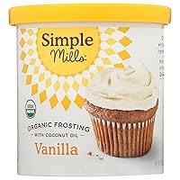 Simple Mills Organic Frosting, Vanilla - Gluten Free, Vegan, Made with Organic Coconut Oil, 10 Ounce (Pack of 1)
