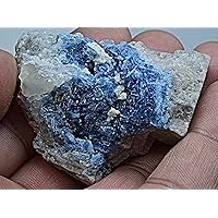 Unusual Deep Blue Vorobyevite Beryl (Rosterite) On Feldspar Matrix 185 Carat