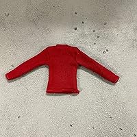 1/12 Scale Custom Handmade Miniature Dark Red Long Sleeve Shirt for 6 inch Marvel Legends Mezco Slim Body