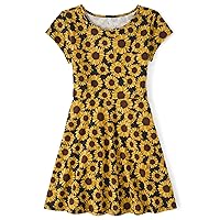 The Children's Place Girls' One Size Short Sleeve Fashion Skater Dress