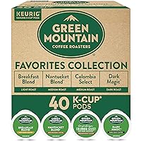 Green Mountain Coffee Roaster Coffee Roasters Favorites Collection, Single-Serve Coffee K-Cup Pods, Variety, 40 Count