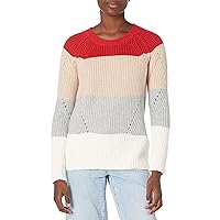 Lucky Brand Women's Scoop Neck Pointelle Sweater
