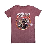 Guardians Of The Galaxy Group Shot Juniors Boyfriend T-shirt (Extra Large , Heather Wine)