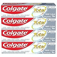 Total Toothpaste with Stannous Fluoride and Zinc, Multi Benefit Toothpaste with Sensitivity Relief and Cavity Protection, Deep Clean - 4.8 Ounce (4 Pack)