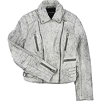 French Connection Womens Emelisse Motorcycle Jacket, White, 4