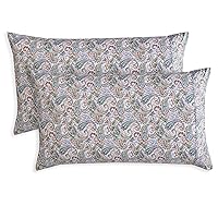 Elegant Comfort Paisley Pattern Pillowcase, 1500 Premium Hotel Quality Microfiber Breathable, Smooth Weave, Easy Care 2-Piece Set, Paisley Standard/Queen Pillowcase, Teal