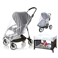 Mosquito Bug Net for Stroller, Crib, Bassinet, Cradle, Playard, Pack N Plays - Insect Net with Elastic Edges