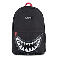 Hurley Unisex-Adults One and Only Backpack, Black Shark Bite, Large