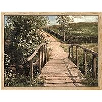 SIGNWIN Framed Vintage Countryside Landscape Wall Art, Nature Wilderness Wall Decor, Country/Farmhouse Antique Vintage Wall Décor for Living Room, Bedroom - 11