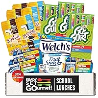 Kids Lunches- Lunchables Ham & Cheddar Cheese and Turkey & American Cheese with Cracker Stackers- Capri Sun Variety Fruit Punch- Yoplait Go-Gurt Yogurt- 3 of Each Plus 1 Welch's Fruit Snacks(10 Boxes)