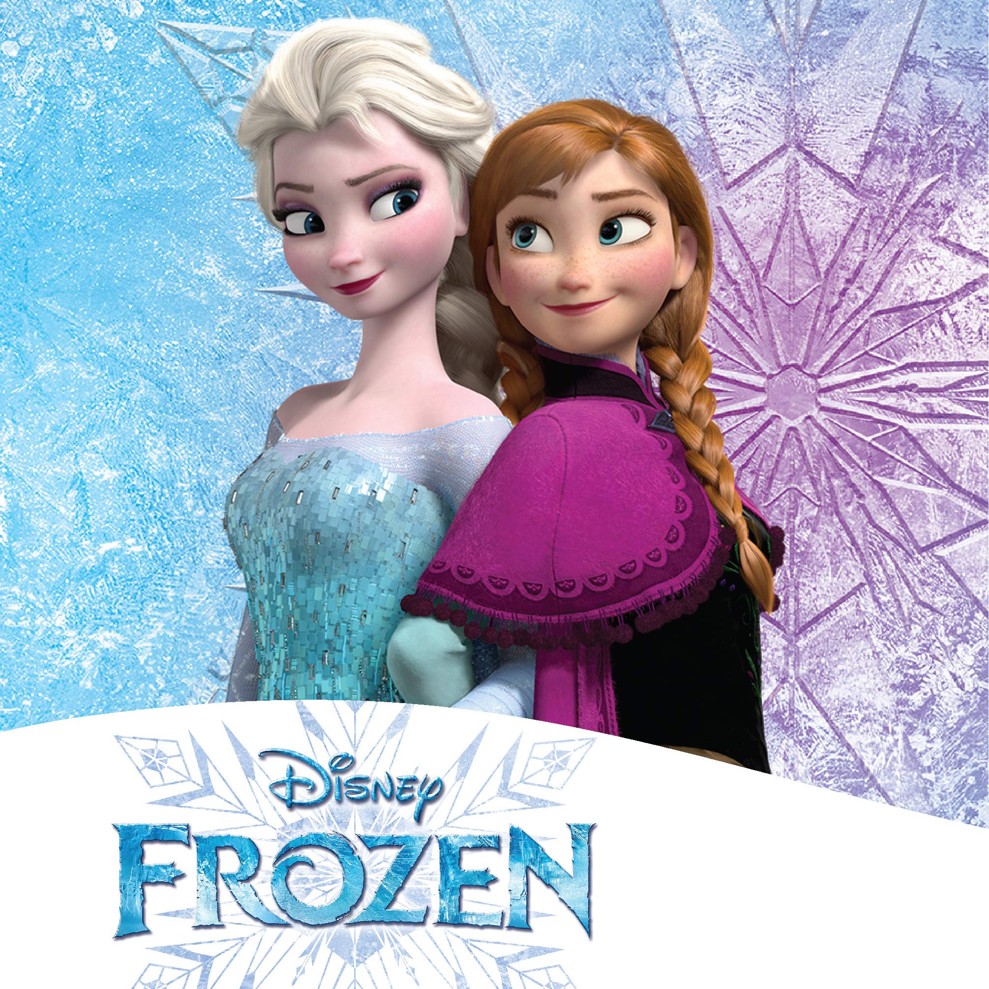 Disney Frozen Fine Silver Plated Blue Snowflake Pendant Necklace, 18