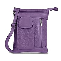 Krediz Leather Crossbody Bags for Women Trendy-Multi Pockets Side Bags for Women -Super Soft Shoulder Bag for Women Crossbody