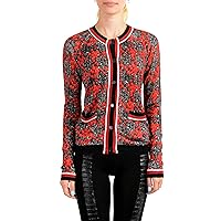 Just Cavalli Women's Multi-Color Silk Cashmere Cardigan Sweater US S IT 40