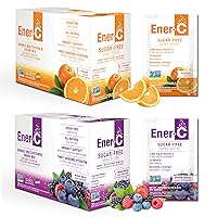 Ener-C Sugar Free Energy Mixed Berry & Orange Multivitamin Drink Mix Vitamin C 1000mg & Electrolytes - Natural Immunity Support with Real Fruit Juice Powders Non-GMO Vegan & Gluten Free - 60 Count