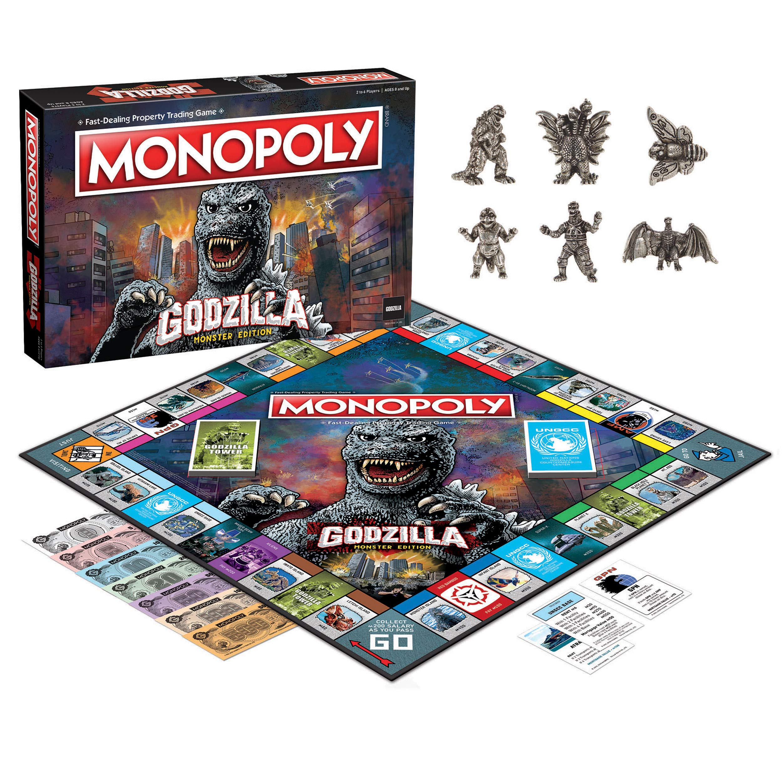 USAopoly Monopoly®: Godzilla | Ages 8+ | for 2- Players | 1 Set