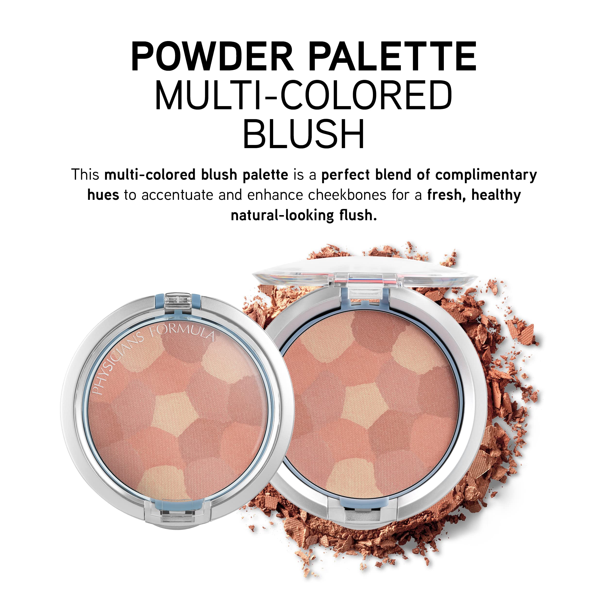 Physicians Formula Powder Palette Multi-Colored Blush Powder Blushing Rose, Dermatologist Tested