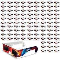 Medical king Solar Eclipse Glasses (100 pack) 2024 CE and ISO Certified Safe Shades for Direct Sun Viewing Approved 2024