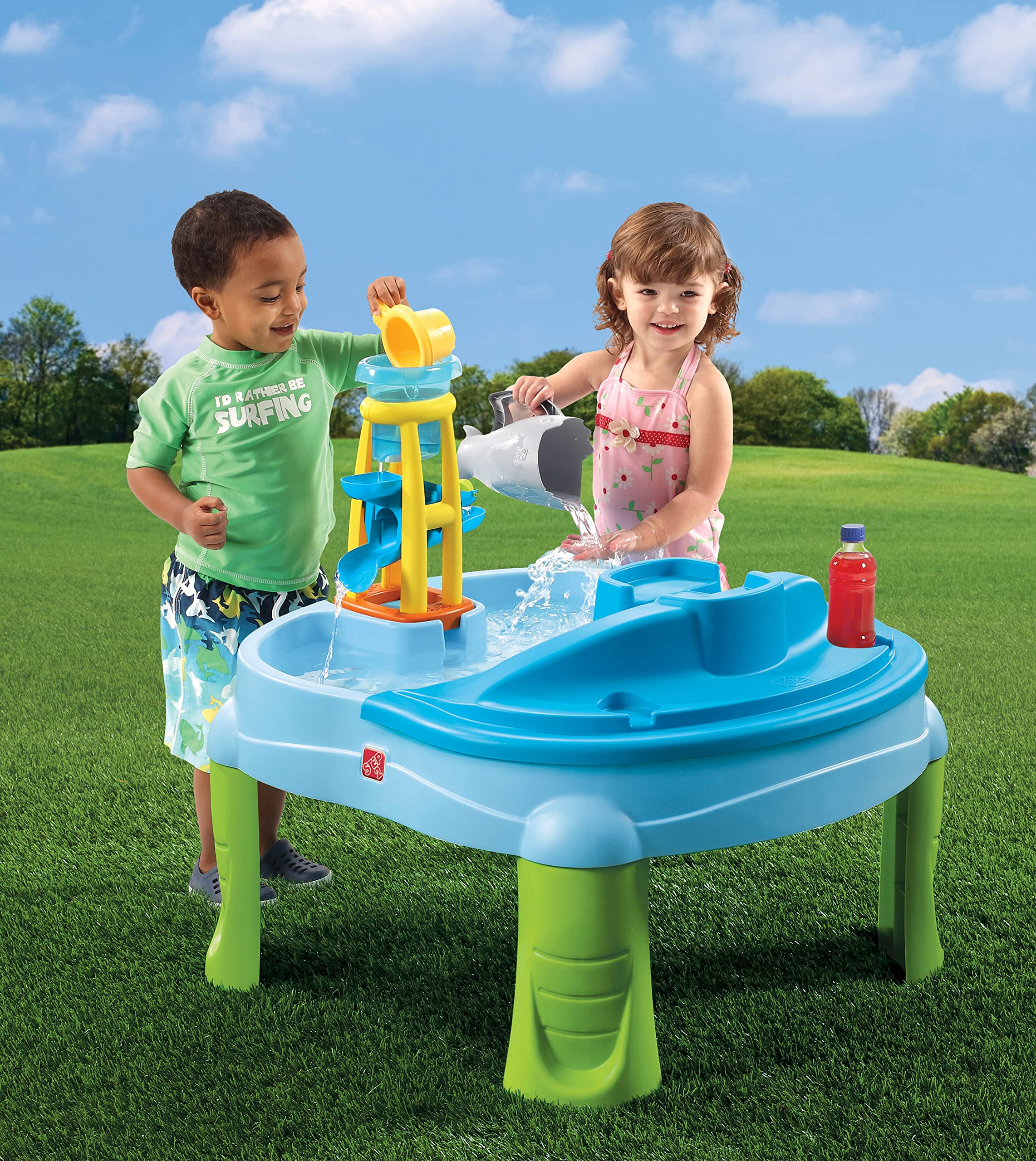 Step2 Splash N Scoop Bay Sand and Water Table, Multicolor, Deluxe Pack: Includes 7 Piece Accessory Set