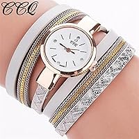 CCQ Women's Watch Fashion Casual Analog Quartz Watch leather strap Bracelet Watch Free Shipping
