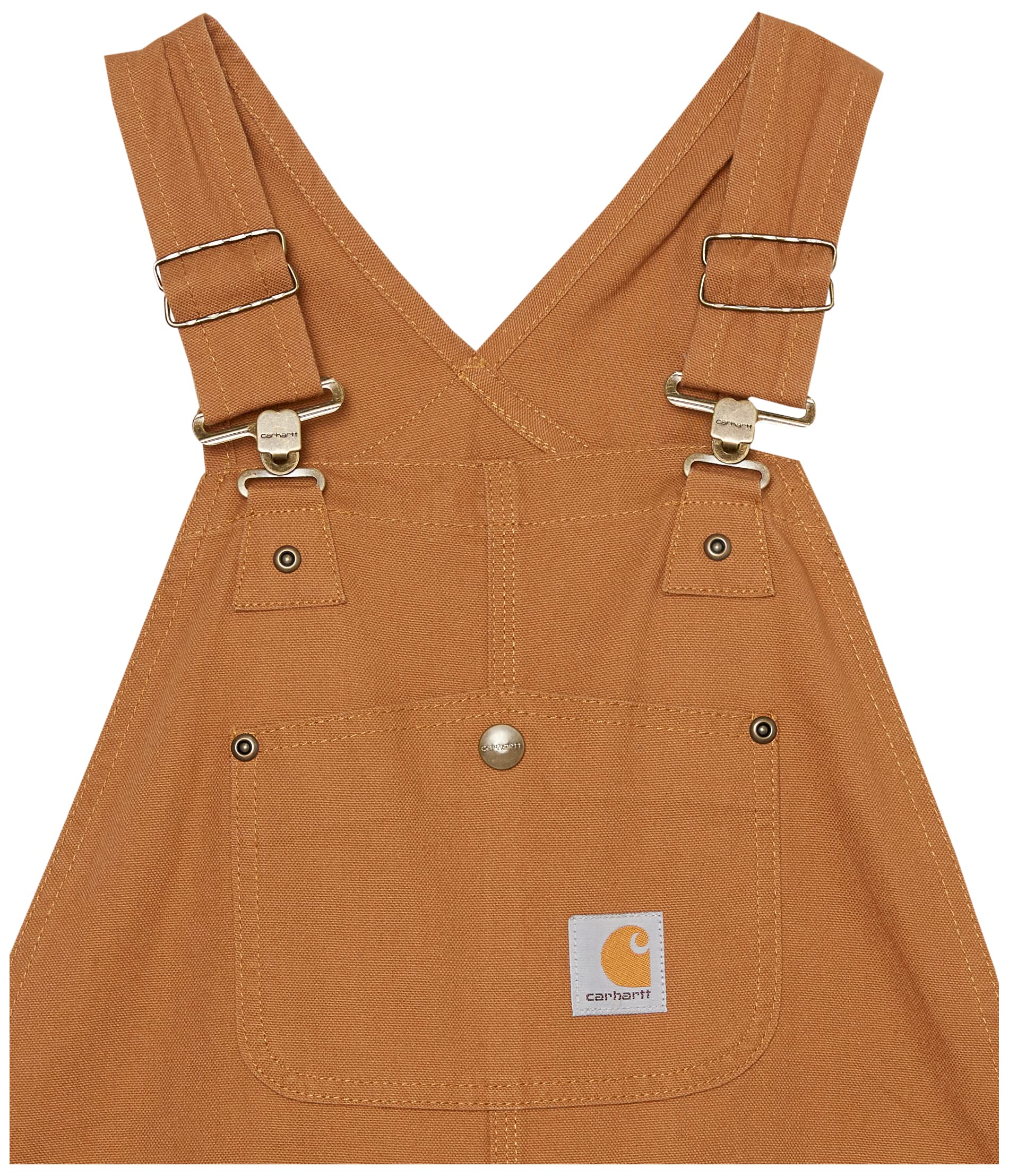 Carhartt boys Bib Overalls (Lined and Unlined),Carhartt Brown, 8