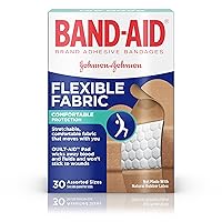 BAND-AID Bandages Flexible Fabric Assorted Sizes 30 Each (Pack of 2)