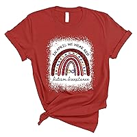 in April We Wear Red Autism Awareness T-Shirt, Autism Awareness Shirt, Autism Rainbow T-Shirt, Autism Tshirt, Autism Multicolored