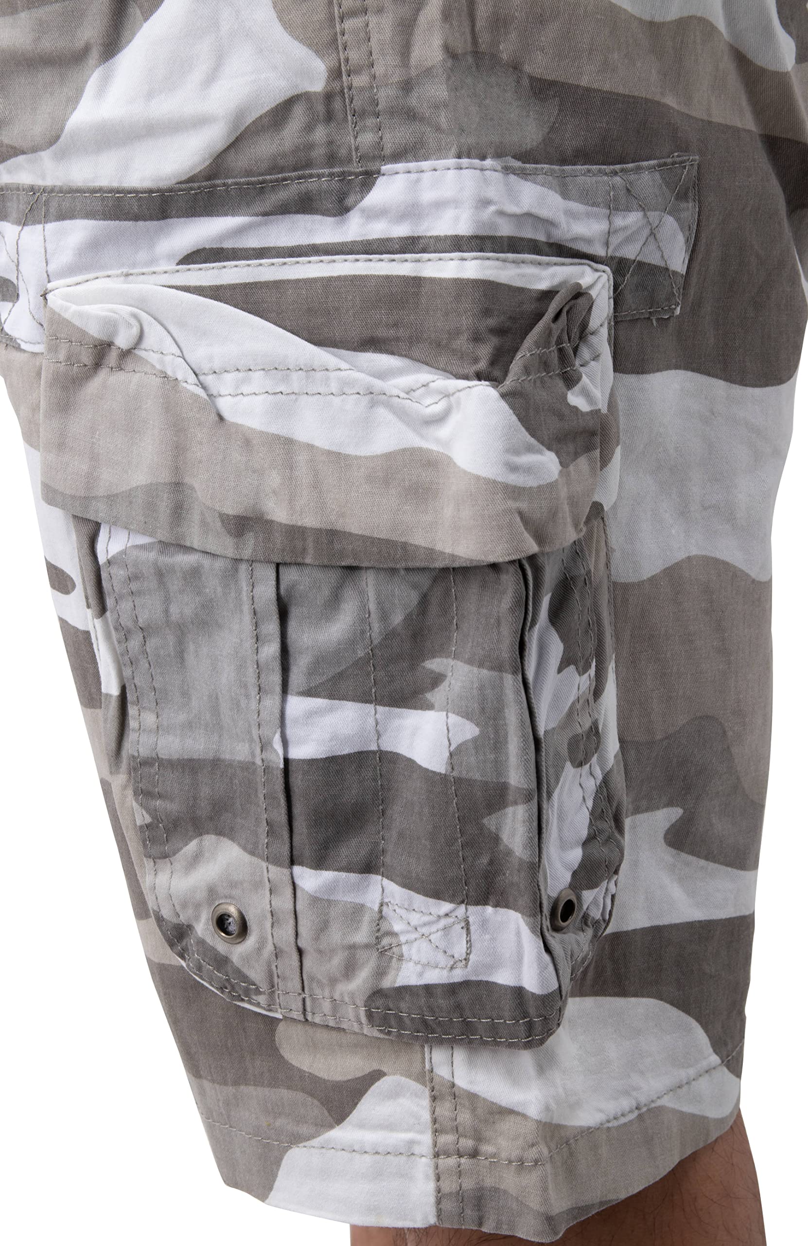 X RAY Men's Raw X Belted Cargo Shorts Relaxed Fit Casual Tactical Knee Length