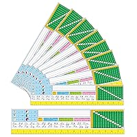 Carson Dellosa 36-Piece Modern Cursive Desk Name Tags for Classroom, Cursive Classroom Nameplates with Cursive Alphabet Lettering Guide, Ruler, Place Value, Fractions, and Multiplication Chart
