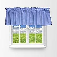 Poly Cotton 1/8th Inch Gingham Checkered Window Valance Home Décor Bedroom Nursery Kitchen Window (58