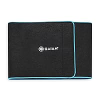 Gaiam Waist Trainer for Women and Men - Adjustable Slimmer Belt and Sweat Band for Lower-Back Support and Activated Core