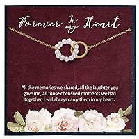 Forever in My Heart Necklace for Friendship Necklace Long Distance Friendship GIFS for Best Friends Jewelry Gifts from Friends