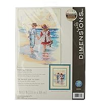 Dimensions 'Holding Hands' Counted Cross Stitch Kit, 14 Count ivory Aida, 9'' x 12''